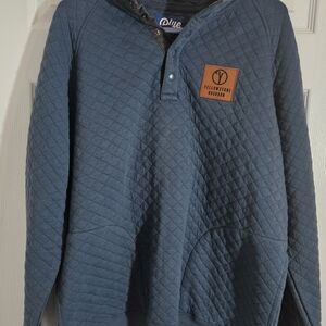 Blue 84 Quilted Men's Hoodie in Navy